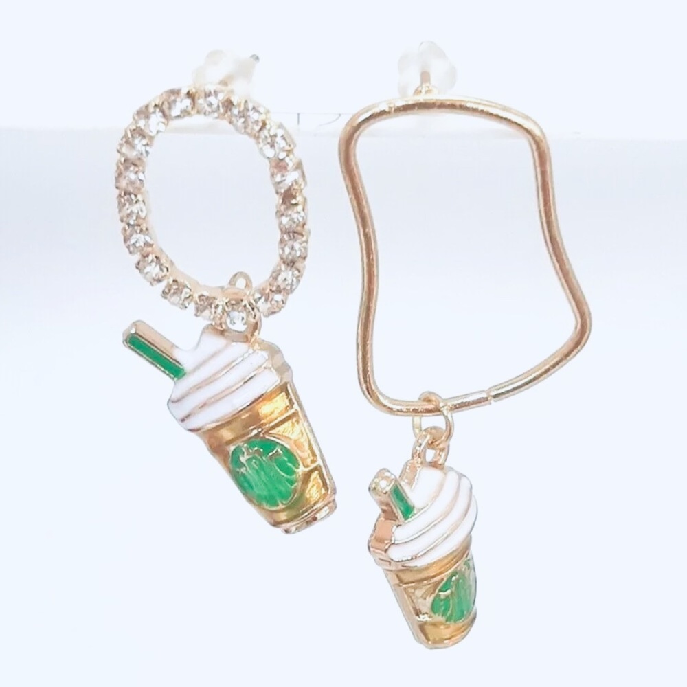 Coffee Dangle Earrings.